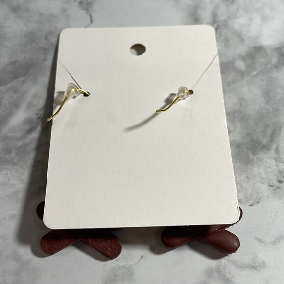 Handcrafted Campfire Dangle Earrings with Gold Toned Fishhook Backs - Picture 5 of 5